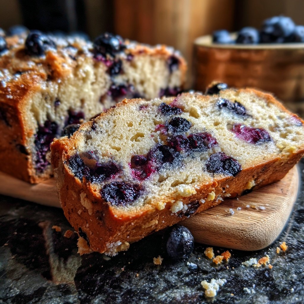 Blueberry Lemon Sourdough Slices