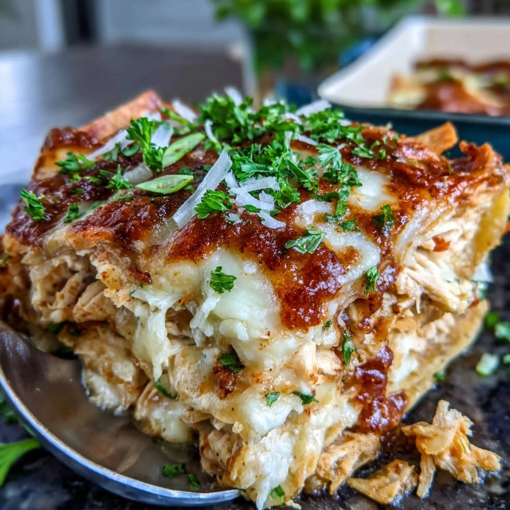 Rotisserie Chicken Enchilada Casserole