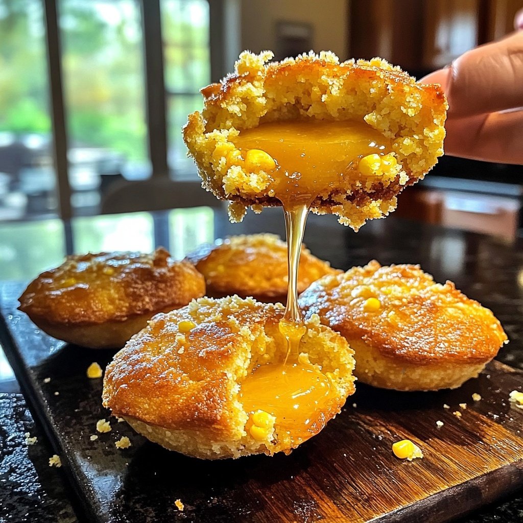 Southern-Style Honey Butter Cornbread Poppers 🌽✨ - Savory Splash