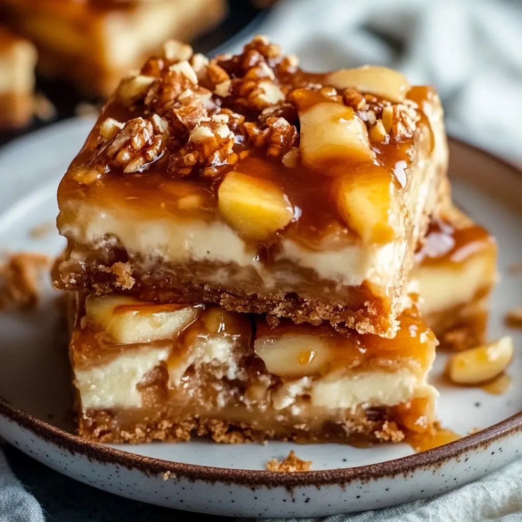 Caramel Apple Cheesecake Bars
