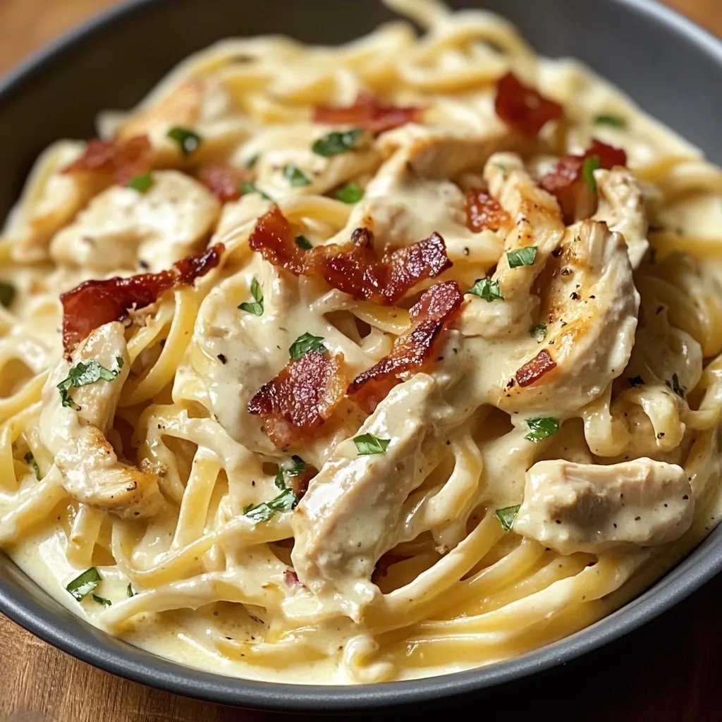 Creamy Chicken Bacon Ranch Pasta