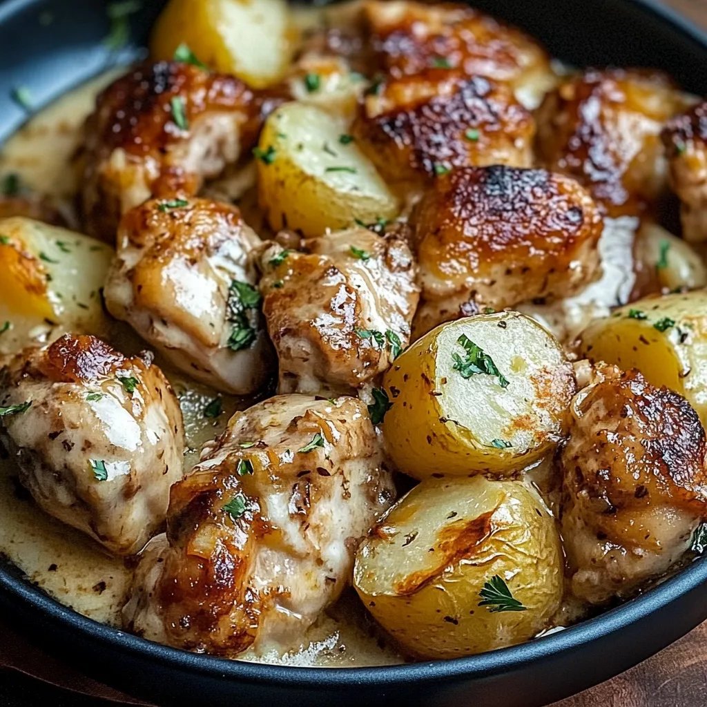 Garlic Parmesan Crockpot Chicken and Potatoes
