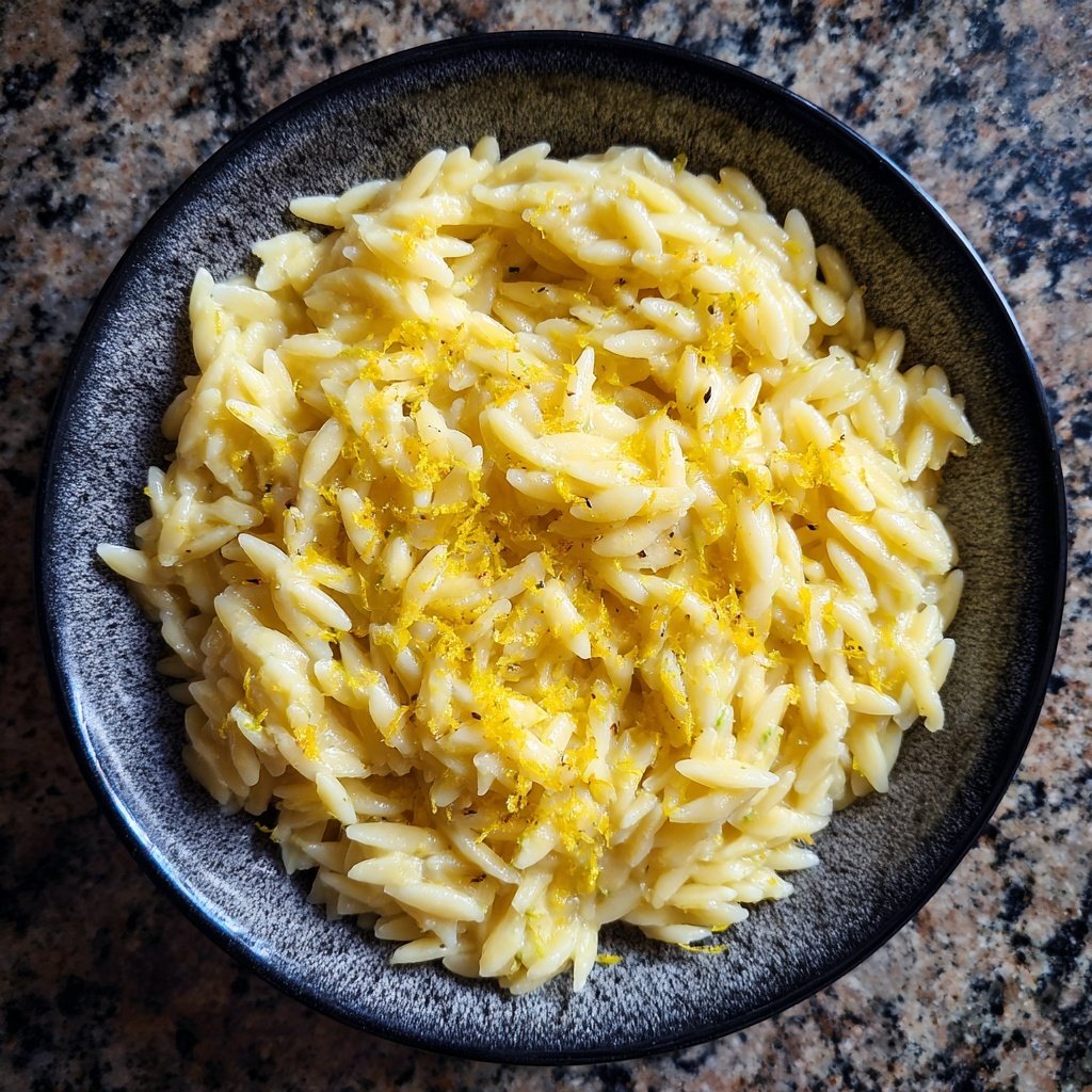 Romantic Lemon Butter Orzo