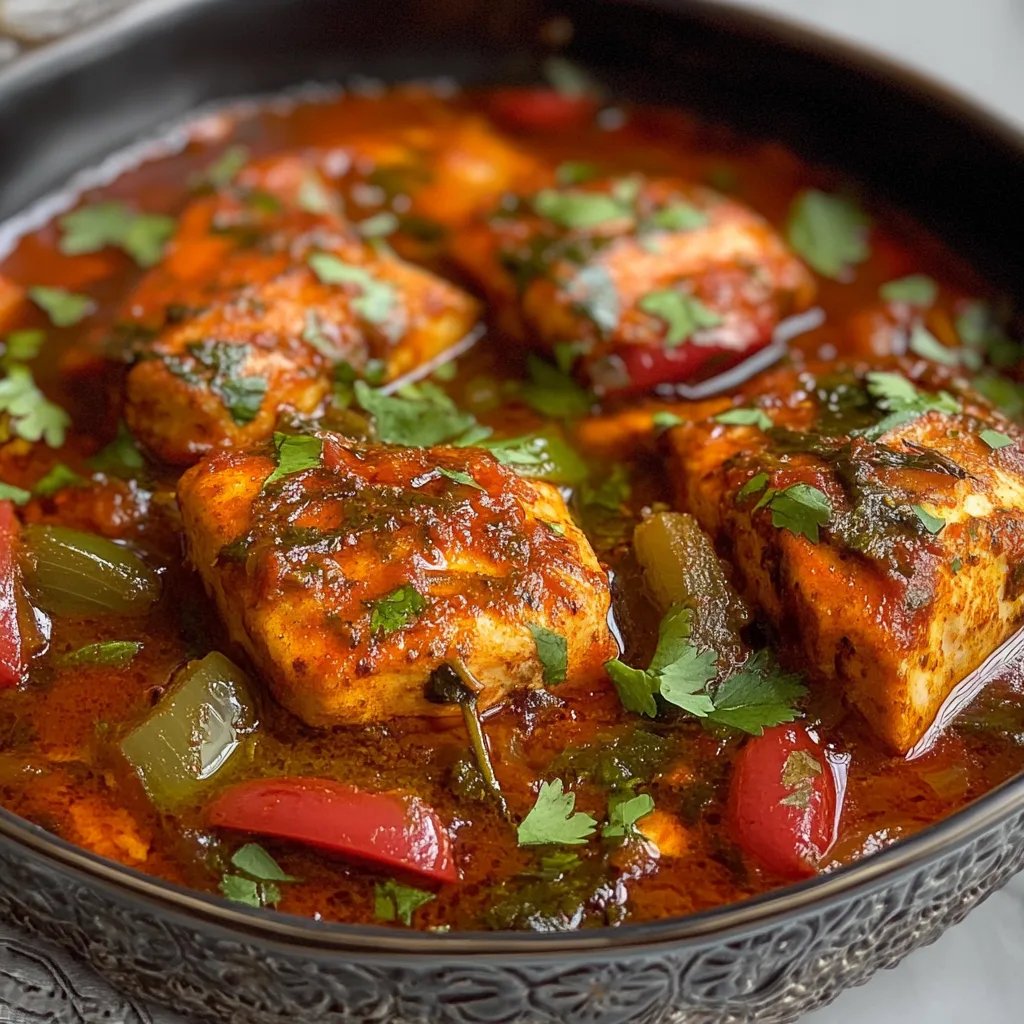 Classic Spicy Moroccan Fish in Rich Sauce!