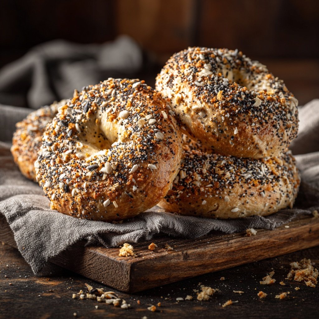 Everything Seed Protein Bagels