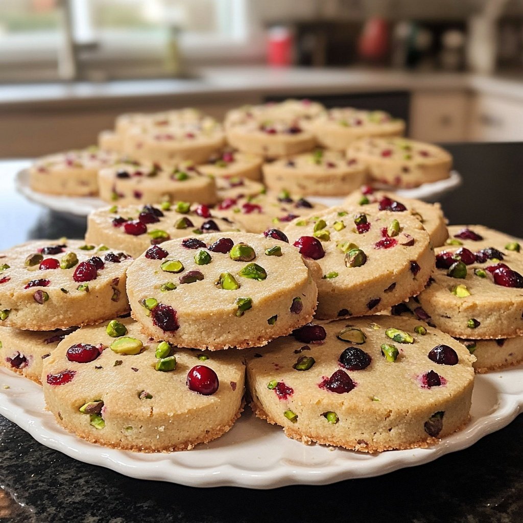 Delicious Holiday Treat: Cranberry Pistachio Shortbread Cookies