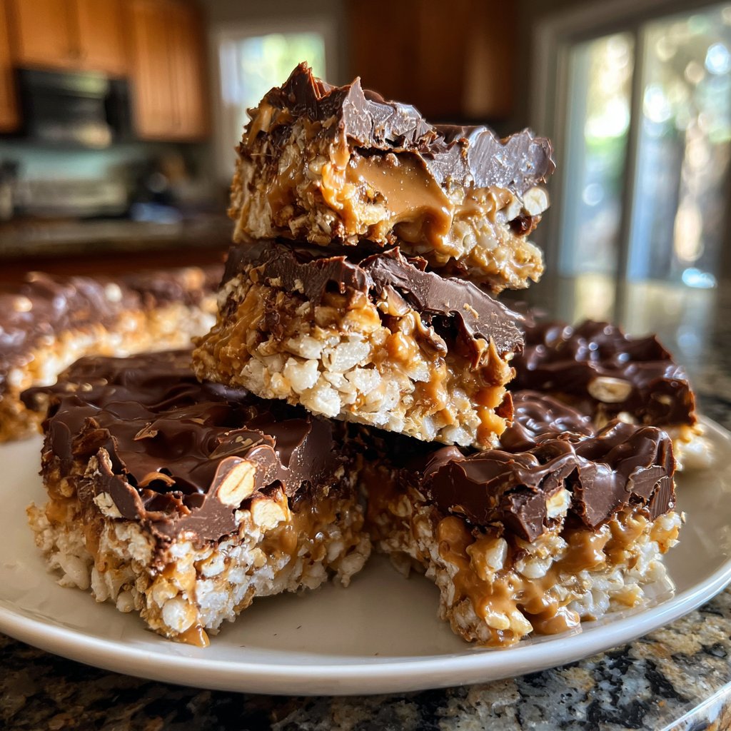 Chocolate Peanut Butter Rice Crispy Treats