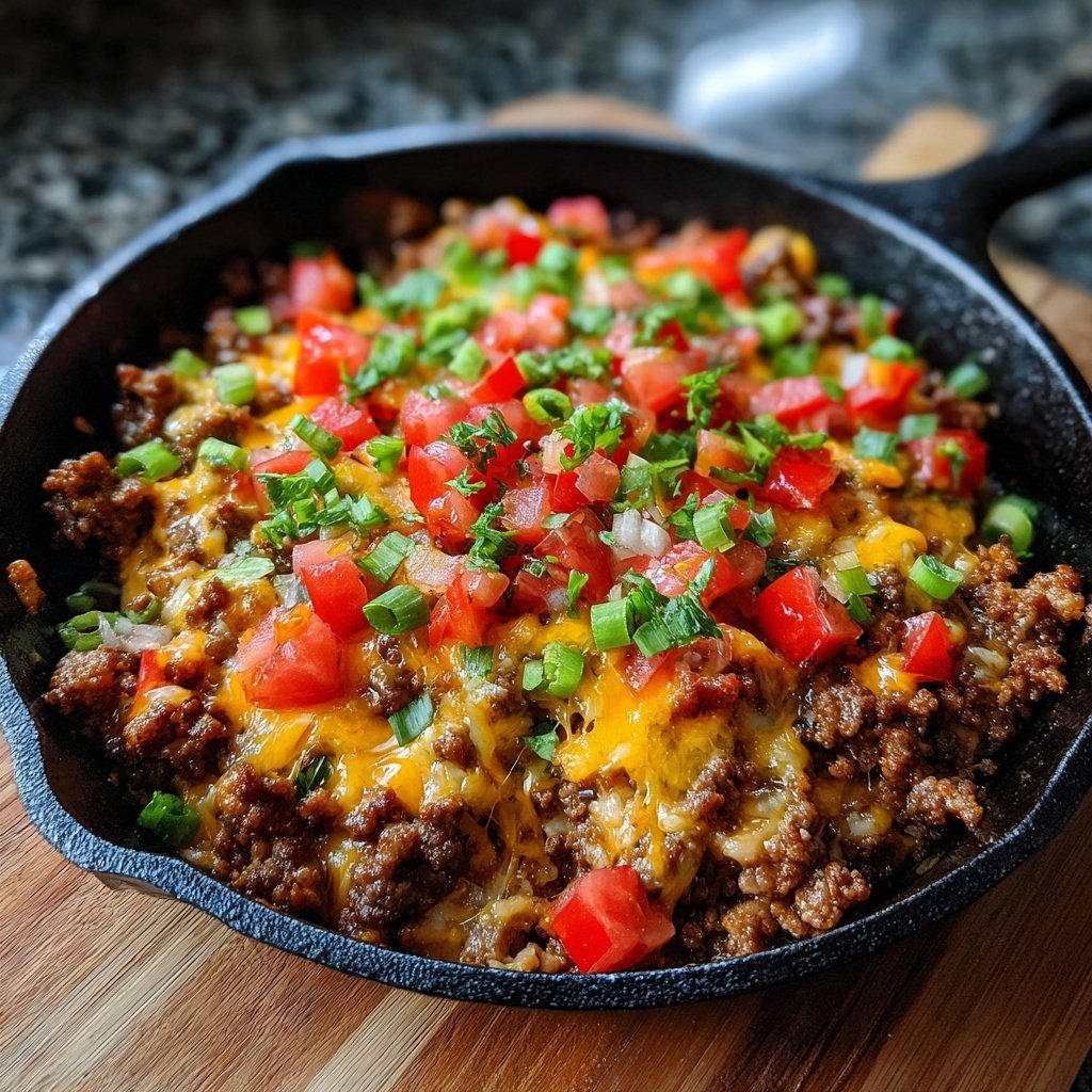 Easy Ground Beef Taco Skillet