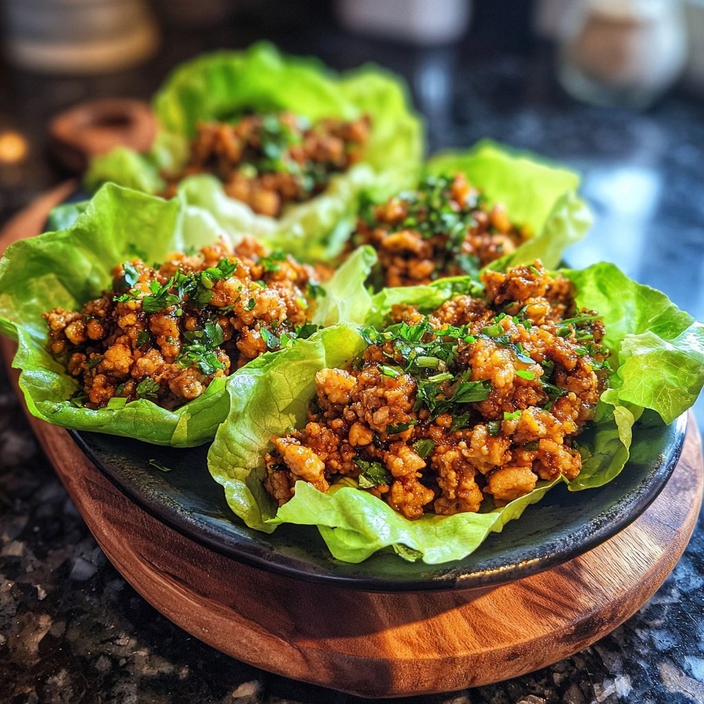 Ground Chicken Lettuce Wraps