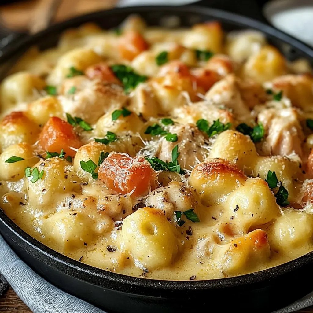 One Pot Gnocchi Chicken Pot Pie